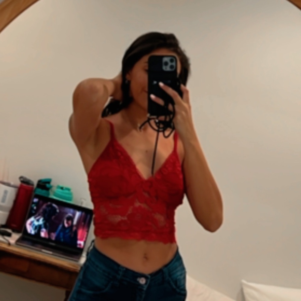 Burgundy Lace cami top